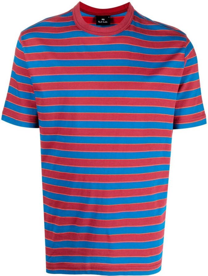 PS Paul Smith Gestreept T-shirt Blauw