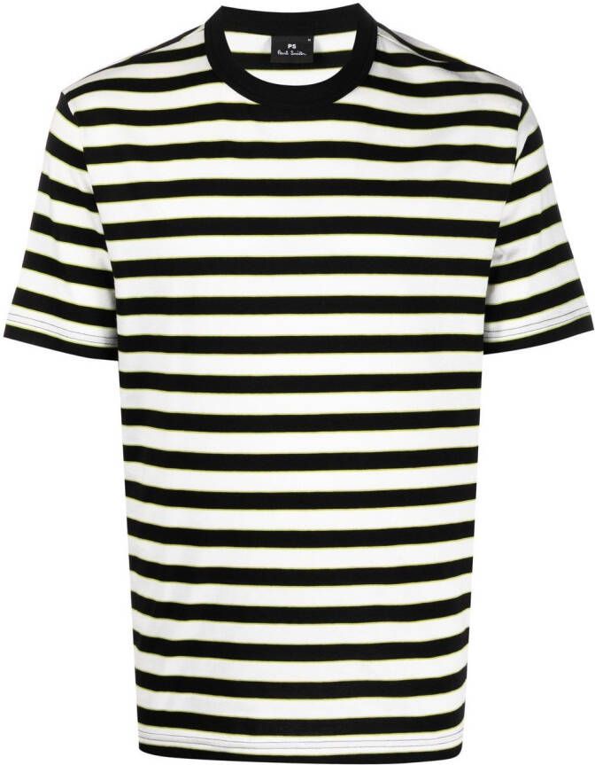 PS Paul Smith Gestreept T-shirt Zwart