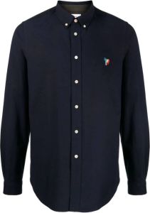PS Paul Smith Overhemd met zebrapatch Blauw