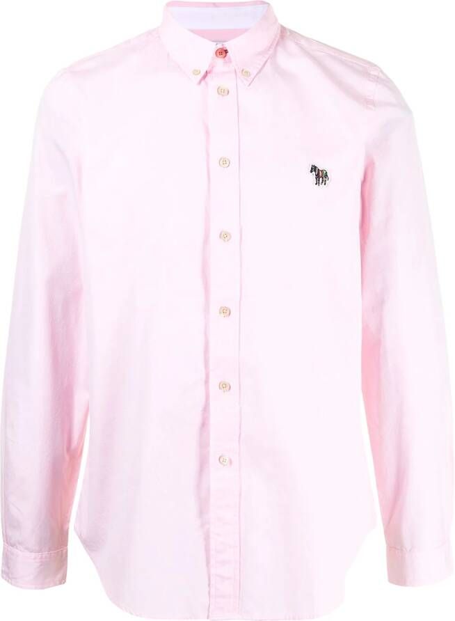 PS Paul Smith Overhemd met zebrapatch heren katoen XXL Roze