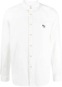 PS Paul Smith Overhemd met zebrapatroon Wit