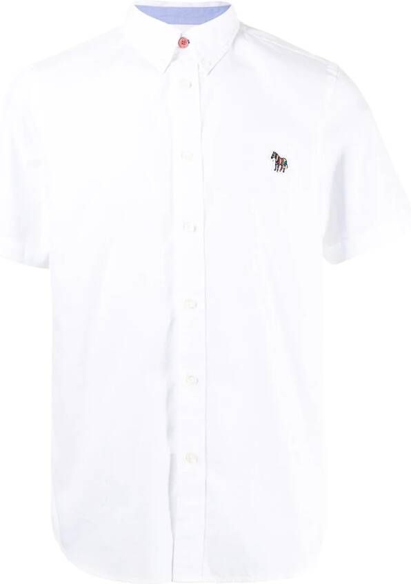PS Paul Smith Overhemd met zebraprint Wit