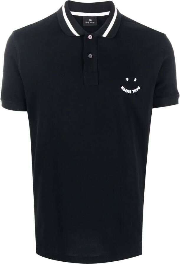 PS Paul Smith Poloshirt met logoprint Zwart