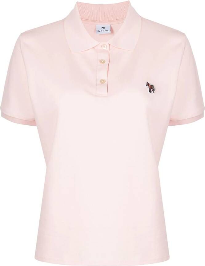 PS Paul Smith Polotop met zebrapatch Roze