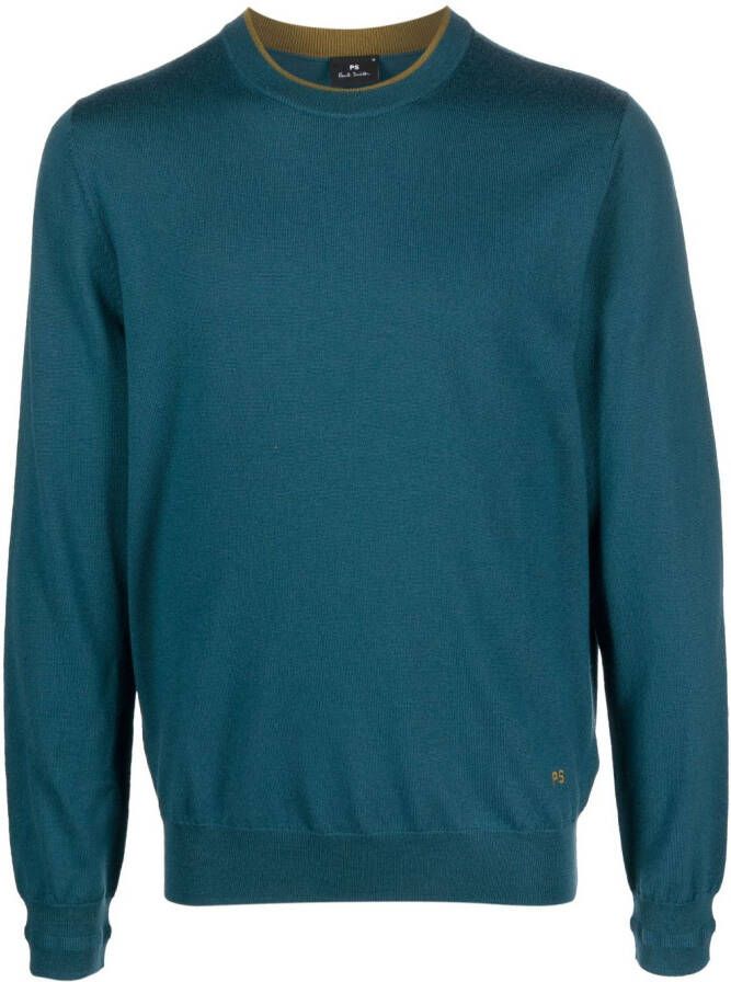 PS Paul Smith Sweater met geborduurd logo Blauw