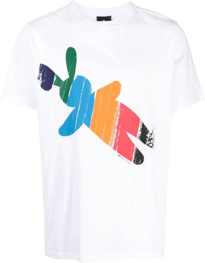 PS Paul Smith T-shirt met grafische print Wit