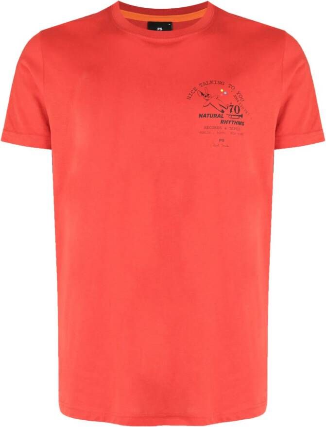PS Paul Smith T-shirt met logoprint Rood