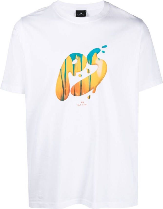 PS Paul Smith T-shirt met logoprint Wit