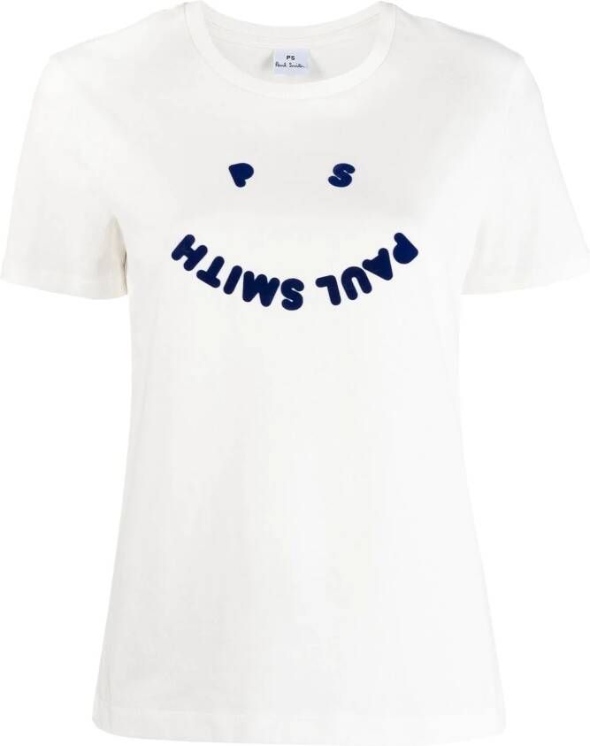 PS Paul Smith T-shirt met logoprint met ronde hals Wit