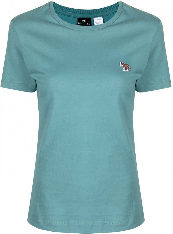 PS Paul Smith T-shirt met patch Blauw