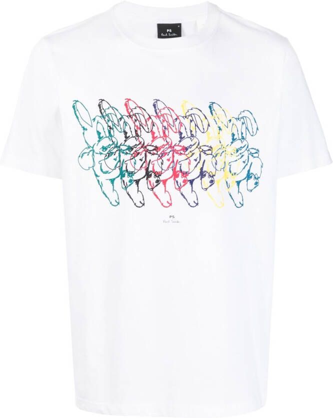 PS Paul Smith T-shirt met print Wit