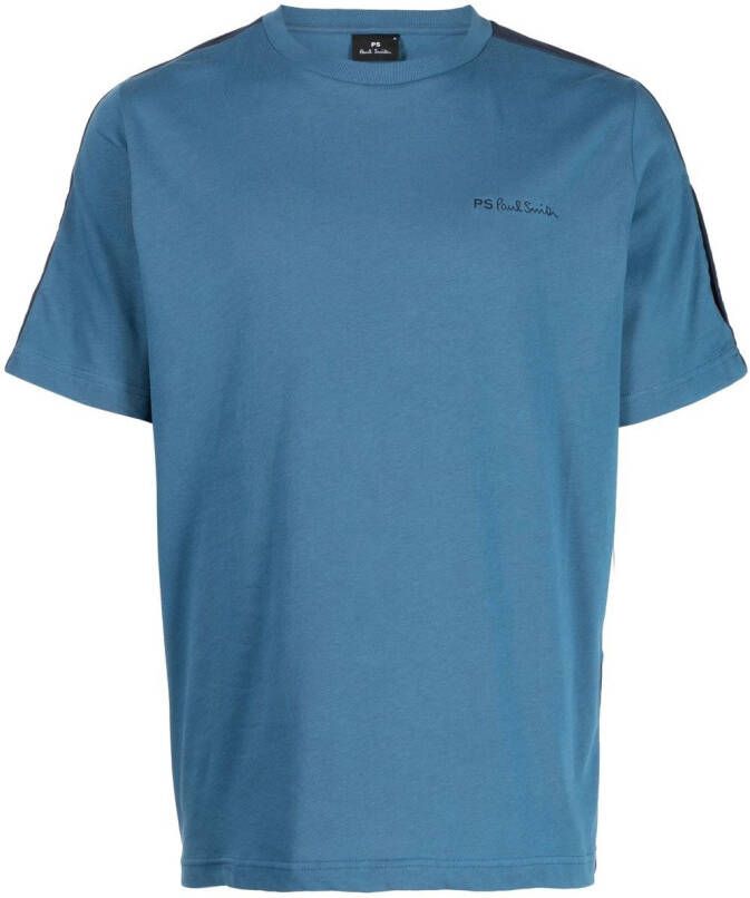 PS Paul Smith T-shirt met vlak Blauw