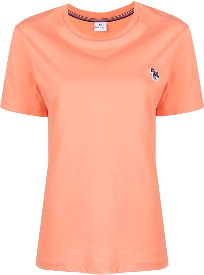 PS Paul Smith T-shirt met zebrapatch Oranje