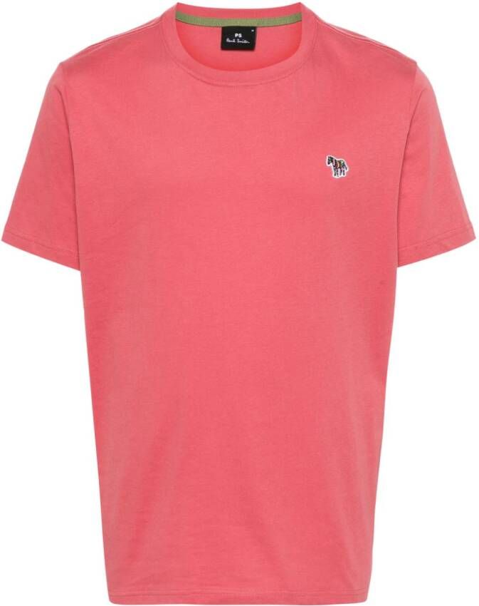PS Paul Smith T-shirt met zebrapatch Roze
