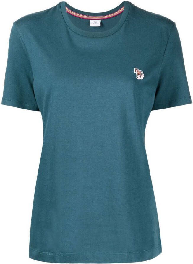 PS Paul Smith T-shirt met zebraprint Blauw