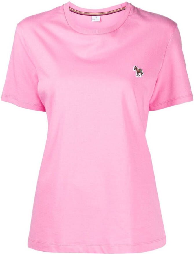 PS Paul Smith T-shirt met zebraprint Roze