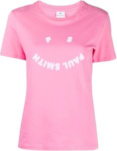 PS Paul Smith T-shirt van biologisch katoen Roze