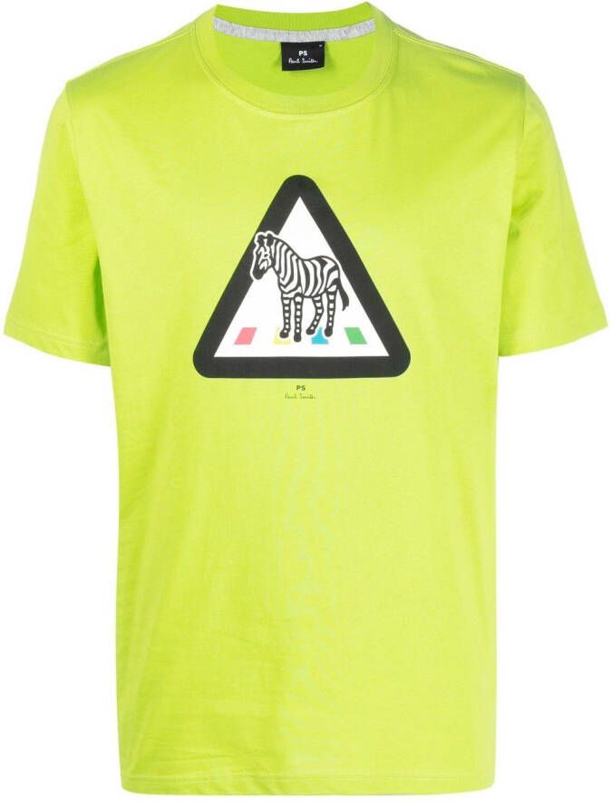 PS Paul Smith T-shirt met zebraprint Groen