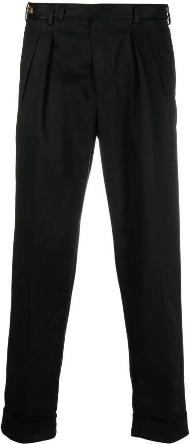PT Torino Broek met toelopende pijpen Zwart