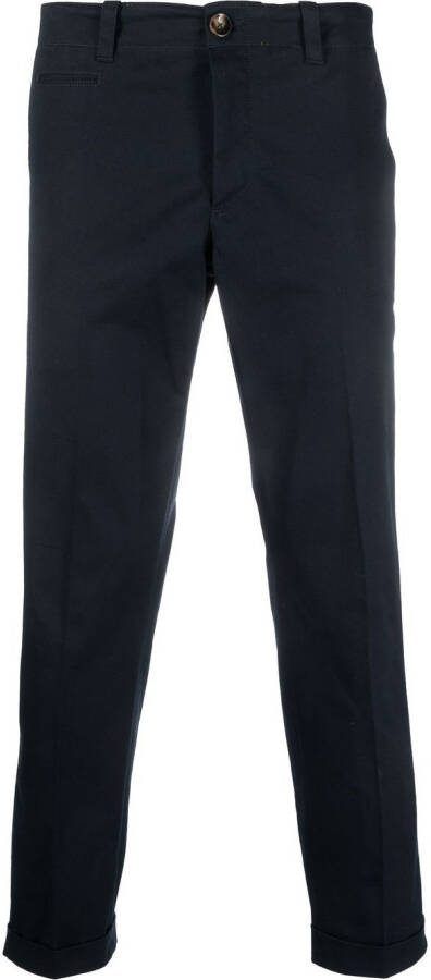 PT Torino Pantalon met gespdetail Blauw