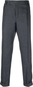 PT TORINO charm-detail houndstooth-check trousers Grijs