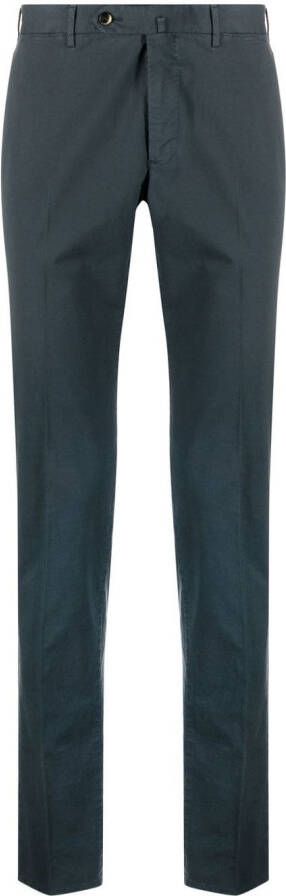 PT Torino Chino van stretchkatoen Blauw