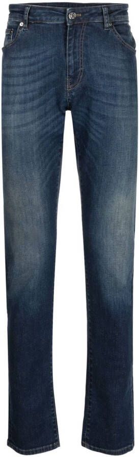 PT Torino Jeans met verwassen effect Blauw
