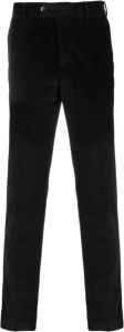 PT Torino mid-rise cotton straight-leg trousers Zwart