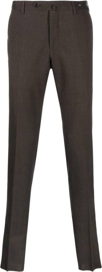 PT Torino Pantalon met toelopende pijpen Bruin