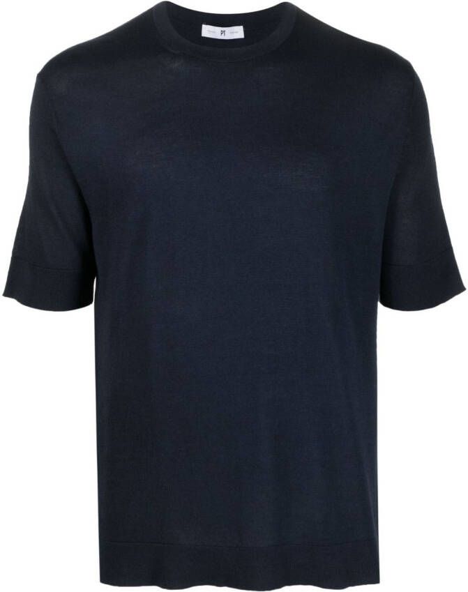 PT Torino T-shirt met ronde hals Blauw