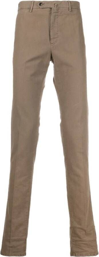 PT Torino Slim-fit chino Bruin