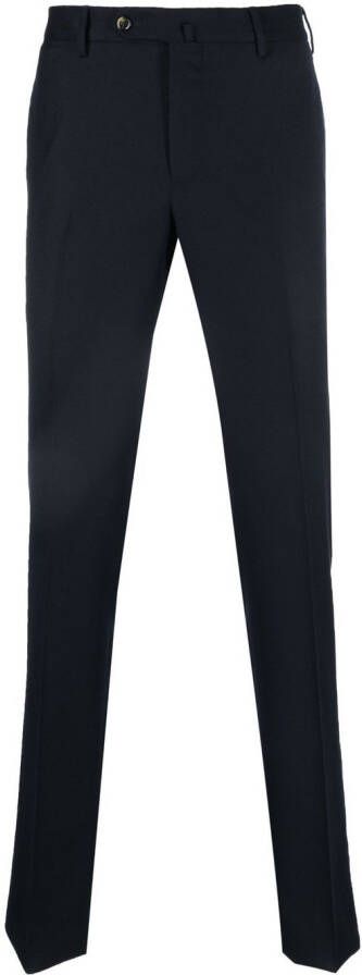 PT Torino Pantalon van scheerwol Blauw