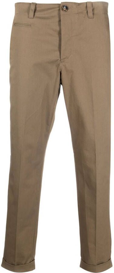 PT Torino Broek met toelopende pijpen Bruin