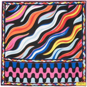 PUCCI Sjaal met abstract patroon Zwart