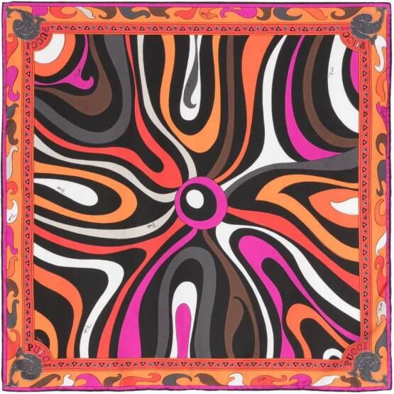 PUCCI Sjaal met abstracte print Oranje