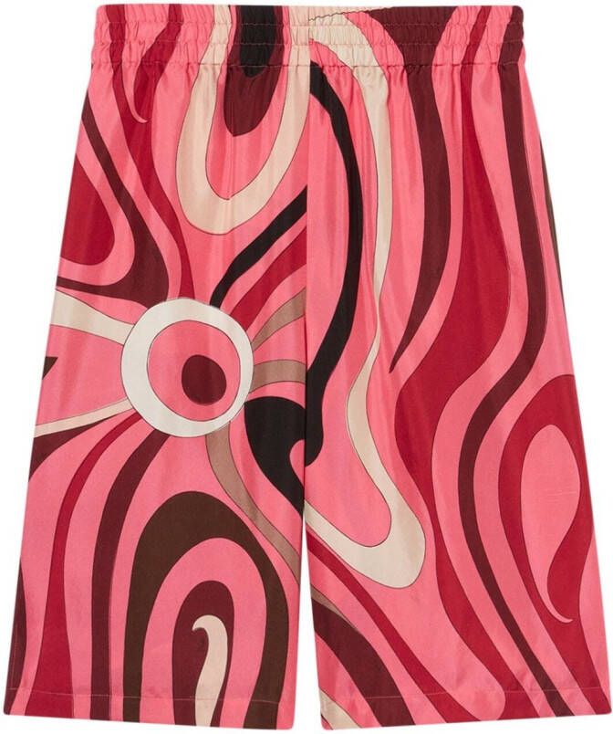 PUCCI Bermuda shorts met abstracte print Roze