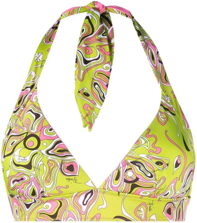 PUCCI Bikinitop met halternek Groen