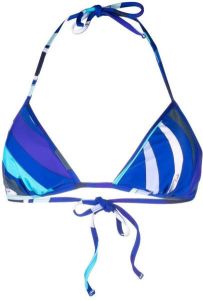 PUCCI Bikinitop met print Blauw