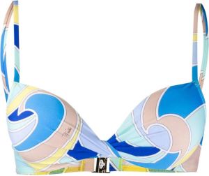 PUCCI Bikinitop met print Blauw