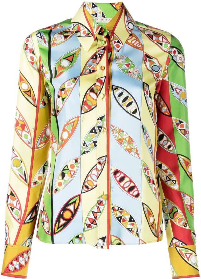 PUCCI Blouse met print Rood