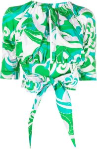PUCCI Cropped blouse Groen