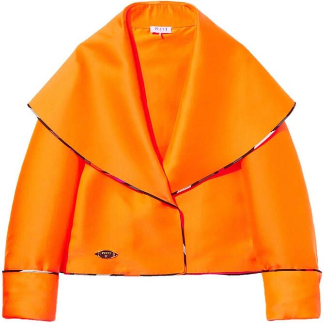 PUCCI Jack met logoplakkaat Oranje