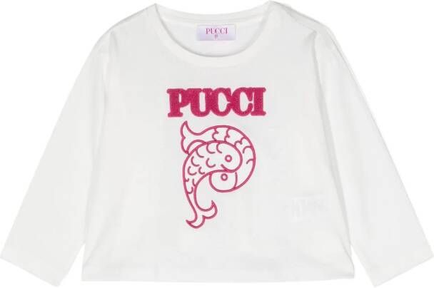 PUCCI Junior T-shirt met logo Wit