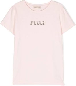 PUCCI Junior T-shirt met logo Roze