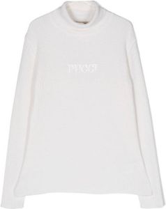 PUCCI Junior T-shirt met geborduurd logo Wit