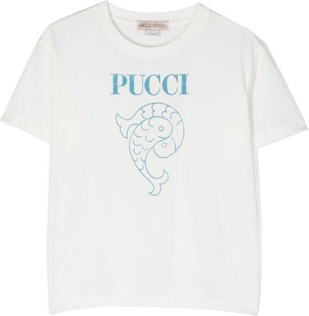 PUCCI Junior T-shirt met print Wit