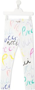 PUCCI Junior Legging met logoprint Wit