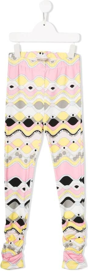PUCCI Junior Legging met print Wit