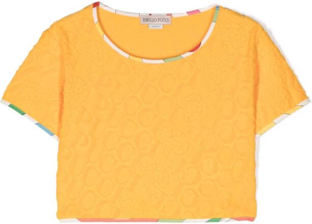 PUCCI Junior T-shirt met monogramprint Oranje