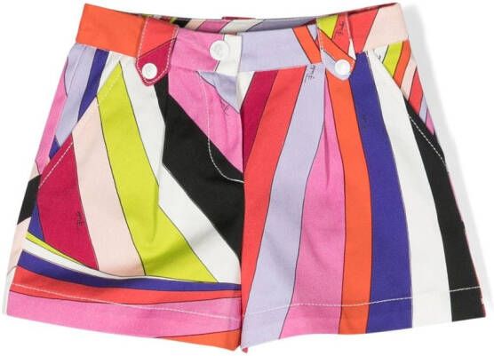 PUCCI Junior Shorts met contrasterend stiksel Roze